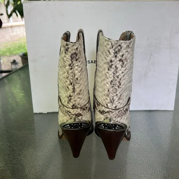 Isabel Marant Python Embossed Western Boots - Picture 7 of 14